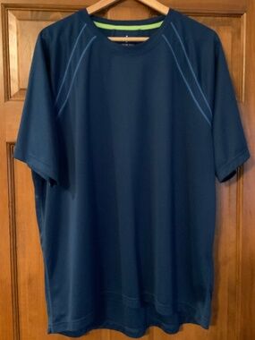 Lands’ End Athletic SS T Shirt, Mens XL, Blue